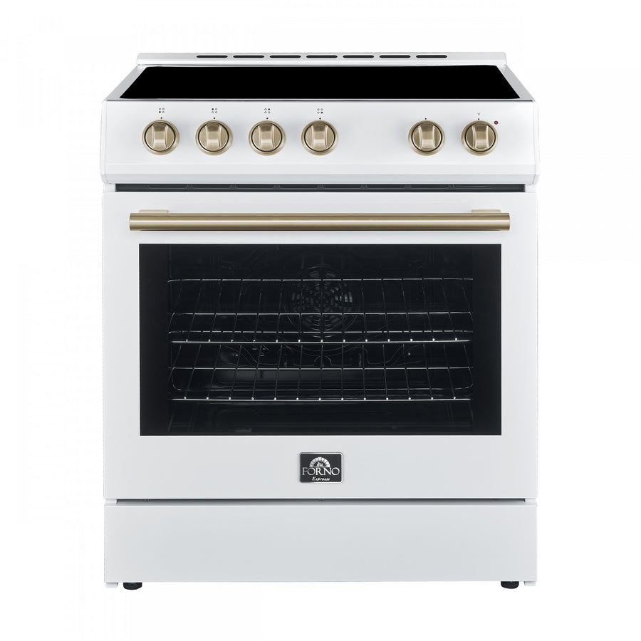 Forno Leonardo White Slide-In Electric Range (5.0 Cu. Ft.) - FFSEL6022-30WHT