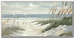 Coastal Ease Wall Art - Blue/White - 30 X 60
