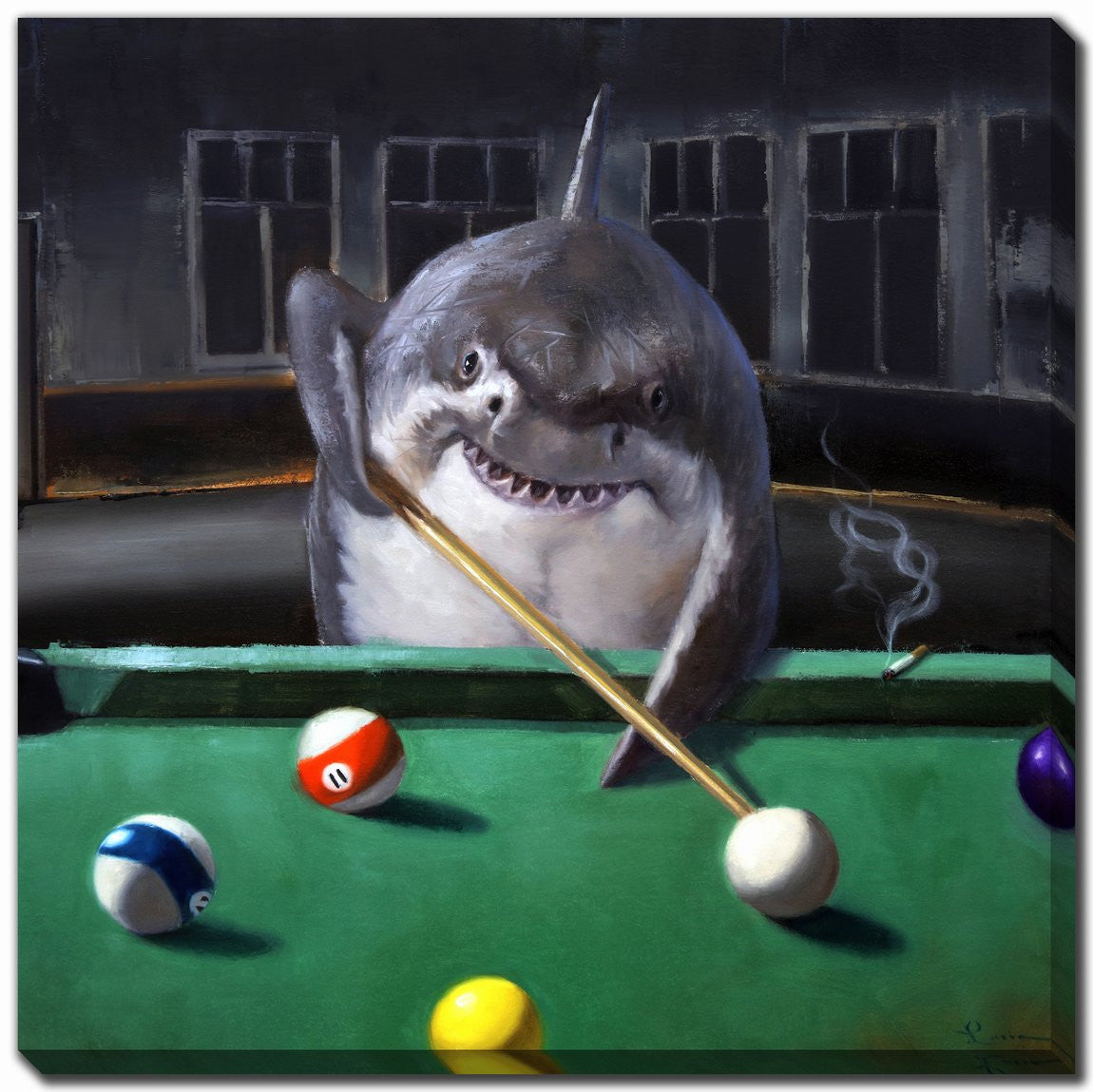 Fin Shot Wall Art - Multi-Colour - 30 X 30
