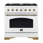 Forno Antico 36" White Dual Fuel Range (4.5 Cu. Ft.) - FFSGS6113-36WHT