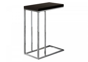 Zivo Side Table - Espresso/Chrome