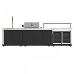 Forno Rimini White Countertop Outdoor Kitchen with 30" 62,600 BTU BBQ and 2 Beverage Centres (4.8 Cu. Ft.) - FODKT2575WHT