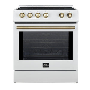 Forno Leonardo White Slide-in Induction Range (5.0 Cu. Ft.) - FFSIN0982-30WHT