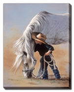 Equine Bond Wall Art - Blue/White - 16 X 20