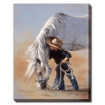 Equine Bond Wall Art - Blue/White - 16 X 20