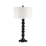 Sia Table Lamp - Matte Black Wash/Cream
