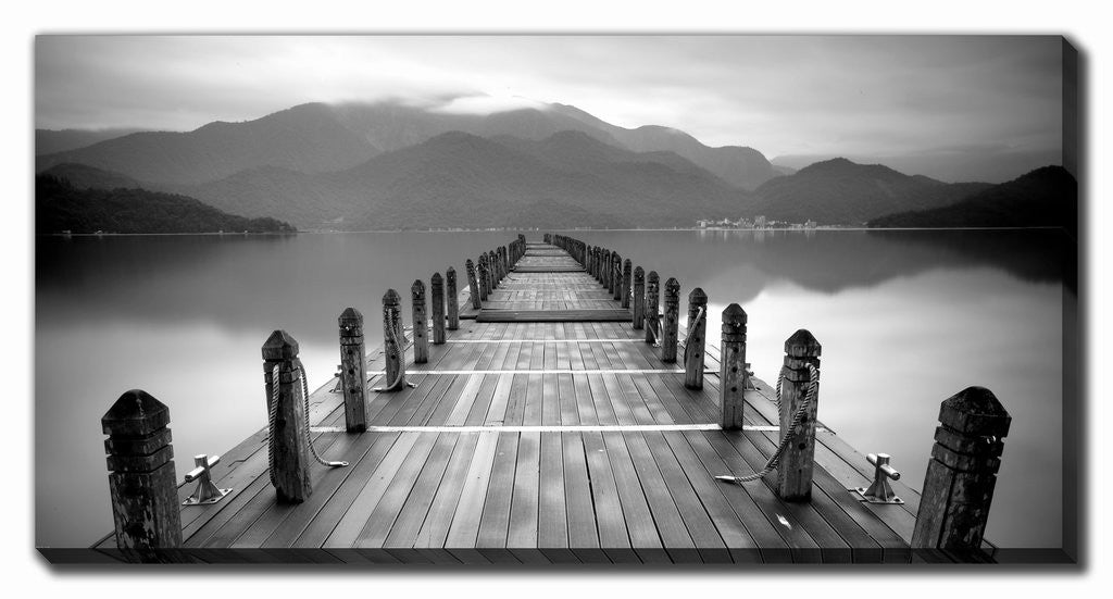Dock to Nowhere Wall Art - Grey/Black - 20 X 40