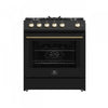 Forno Leonardo 30" Black Freestanding Gas Range (5.0 Cu. Ft.) - FFSGS1116-30BLK