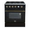 Forno Marco 30" Black Freestanding Gas Range (4.32 Cu. Ft.) - FFSGS6277-30BLK