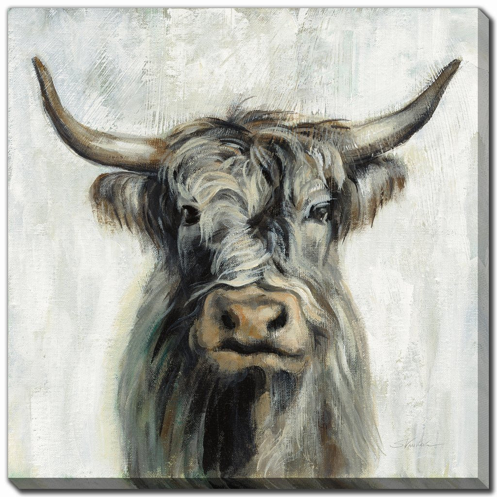 Monochrome Moo Wall Art - Neutral - 24 X 24