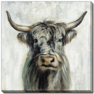 Monochrome Moo Wall Art - Neutral - 24 X 24