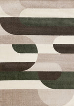 Maui Contemporary Geometric Area Rug - 8' X 11' - Cream/Green