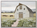 Daisyfield Dreams Wall Art - Green/Neutral - 30 X 40