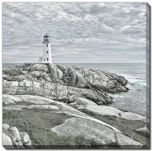 Beacon of Calm Wall Art - Grey/White - 24 X 24