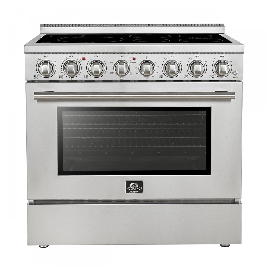 Forno Paolo 36" Stainless Steel Freestanding Electric Range with True Convection (5.44 Cu. Ft.) - FFSEL6011-36