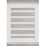Claremont Sleek Modern Lines Area Rug - 7' X 10' - White/Grey