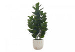 31" Garcinia Tree With 7" Marble-look Pot - Green