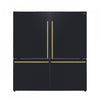 Forno Milano 62" Black 2-piece Freestanding Dual Bottom Freezer Refrigerator (34.4 Cu. Ft.) - FFFFD1787-60BLK
