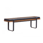 Haldra Upholstered Bench - Black/Brown