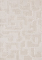 Luxury Plush Textured Shapes Area Rug - 5' X 8' - Cream