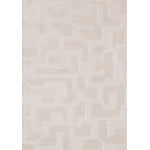 Luxury Plush Textured Shapes Area Rug - 5' X 8' - Cream