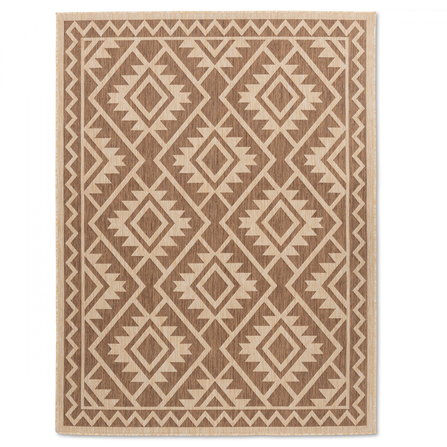 Cabana Tribal Indoor/Outdoor Rug - 5' x 7' - Brown