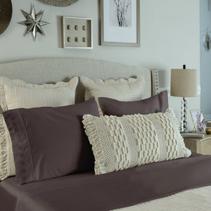 Nilus Queen Sheet Set - Brown