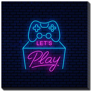Let’s Play Wall Art - Blue/Purple - 38 X 38