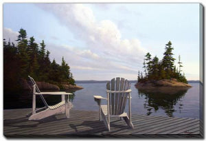 Island Morning Wall Art - Blue/Brown - 38 X 60
