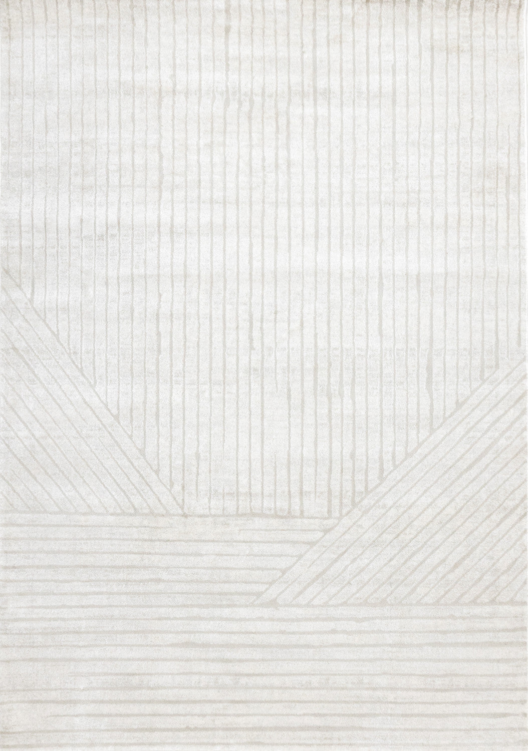 Hillary Modern Lines Area Rug - 8' X 11' - Cream