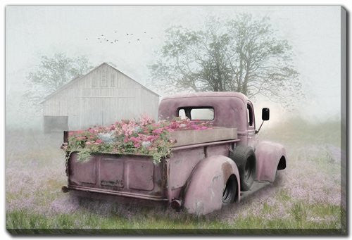 Rustic Romance Wall Art - Pink - 38 X 60