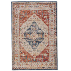 Salsa Medallion Outdoor Rug - 5' x 7' - Red/Blue