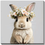 Bunny Royalty Wall Art - Brown/Beige - 24 X 24