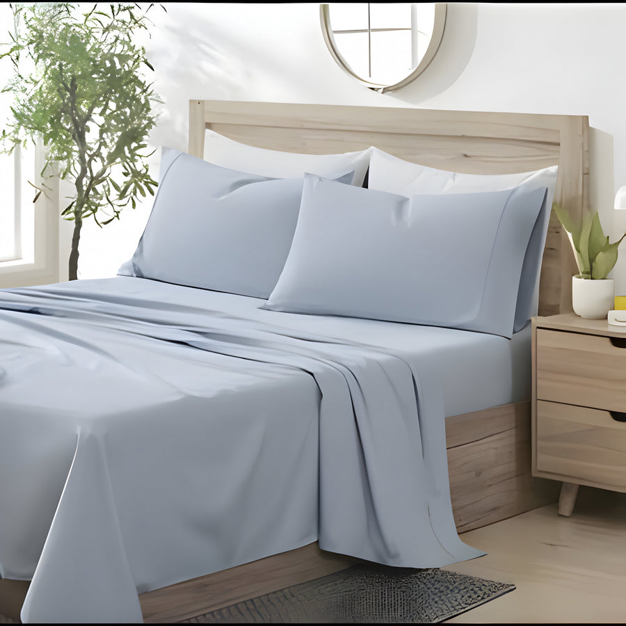 Kindle 100% Organic Cotton Twin Sheet Set - Sky Blue