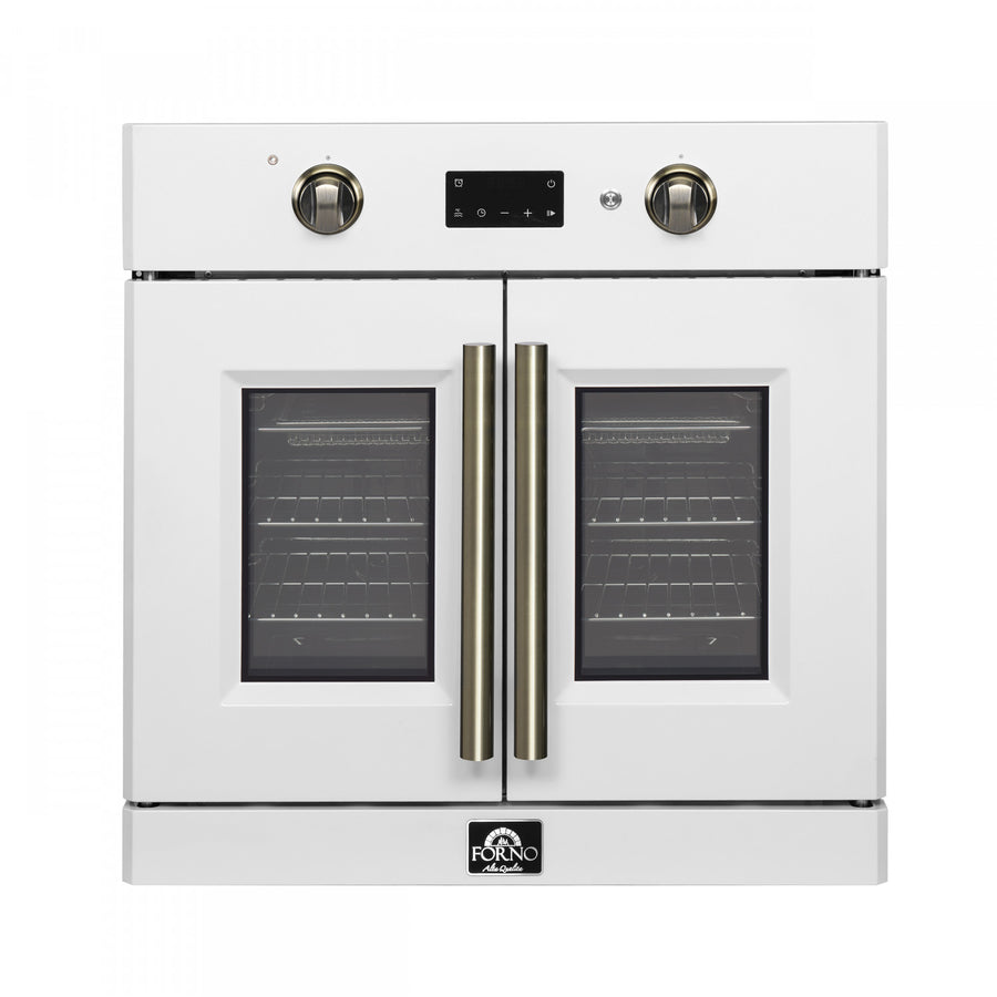 Forno Asti White 30" Electric Wall Oven with True Convection and Air Fry (3.68 Cu. Ft.) - FBOEL1333-30WHT