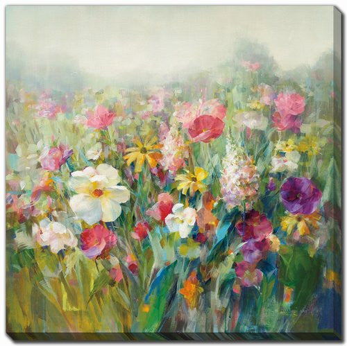 Vibrant Nature Blooms Wall Art - Multi-Colour - 38 X 38