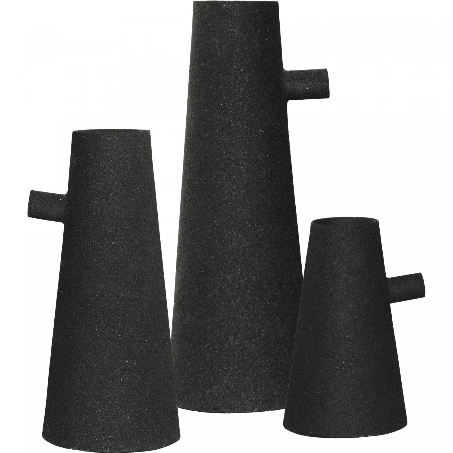 Aflyntia Vase - Matte Black - Set of Three