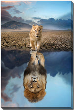 The Kings Reflection Wall Art - Blue/Brown - 22 X 28