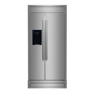 Forno Salerno 40" 20 Cu.Ft. Stainless Steel Built-In Side-by-Side Refrigerator with Ice & Water Dispenser - FFRBI1844-40MG