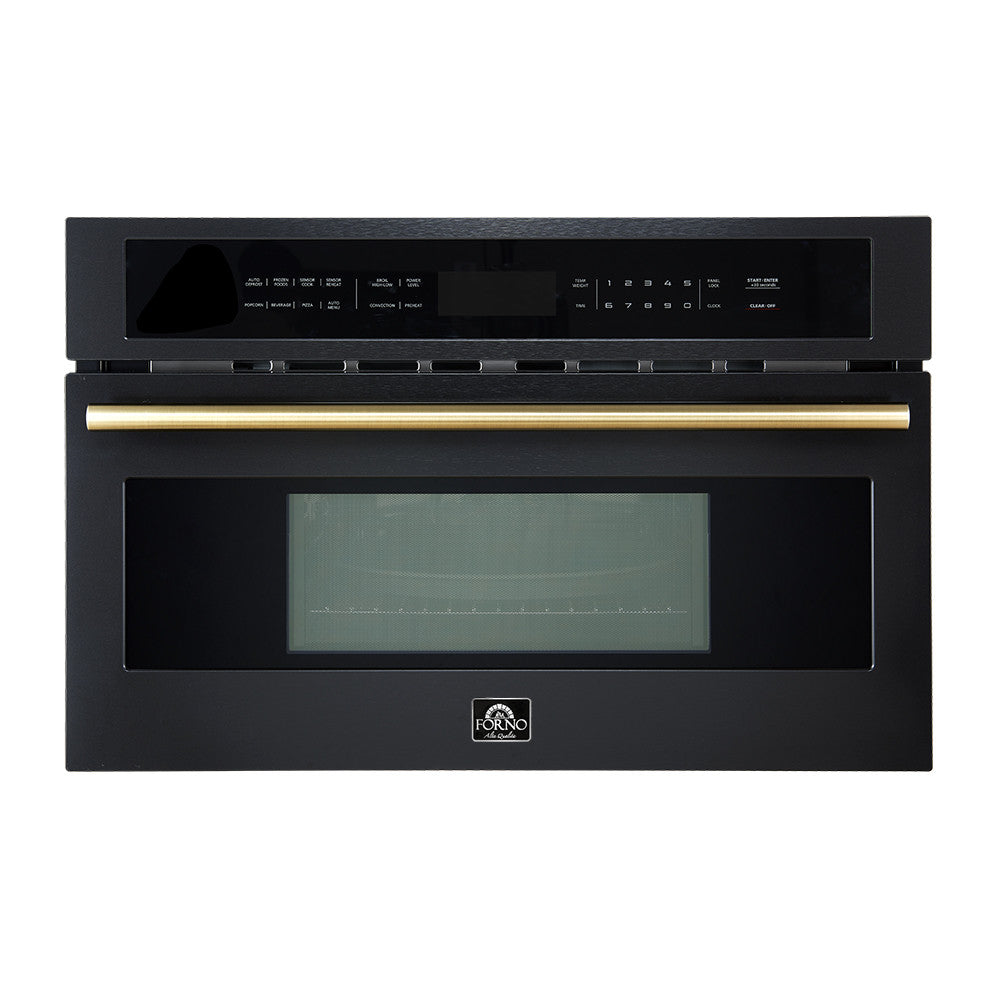 Forno Oliena Black 30" Built-In Microwave Convection Oven (1.6 Cu. Ft.) - FMWDR3093-30BLK