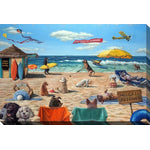 Paws in the Sand Wall Art - Multi-Colour - 22 X 28