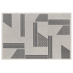 Assia Modern Outdoor Rug - 5' x 7' - Grey/Black