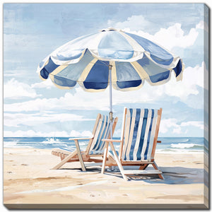 Breezy Escape I Wall Art - Blue/White - 24 X 24
