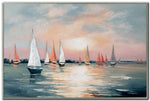 Harbour Glow Wall Art - Blue - 32 X 48