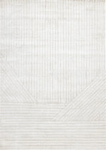Hillary Modern Lines Area Rug - 7' X 10' - Cream