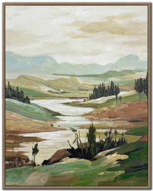 Winding Valley I Wall Art - Green - 30 X 24