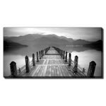 Dock to Nowhere Wall Art - Grey/Black - 10 X 20