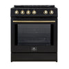 Forno Leonardo Black Slide-In Induction Range (5.0 Cu. Ft.) - FFSIN0982-30BLK