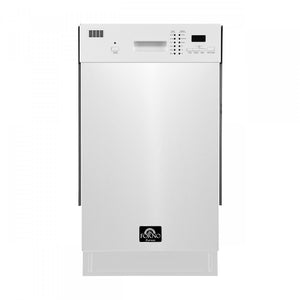 Forno Polo 18" White Built-in Front Control Dishwasher (52 dBa) - FDWBI8041-18WHT
