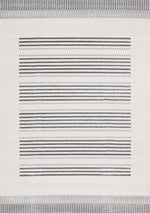 Claremont Sleek Modern Lines Area Rug - 8' X 11' - White/Grey
